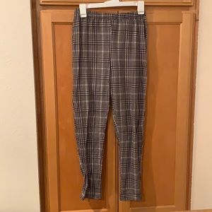 Plaid high waist leggings
